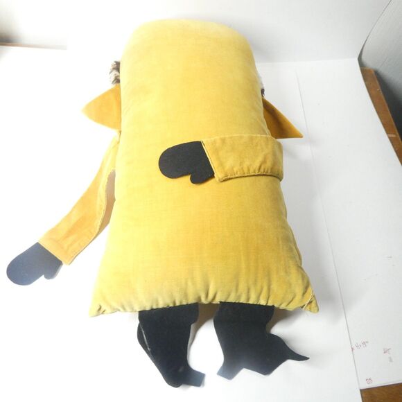 Brentwood Originals Pillow Gang Plush Character Vtg 1960s Retro Mustache Yellow - Picture 12 of 13